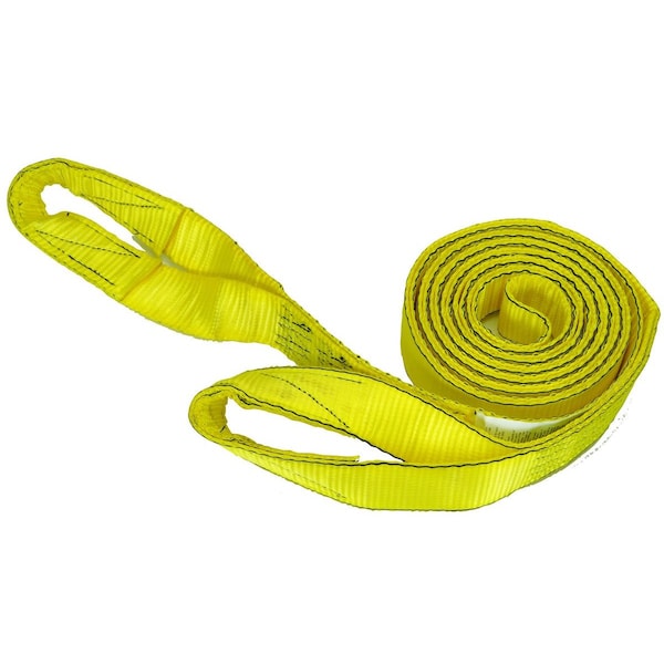 PRO GRIP Tow Strap, 20' x 2" with Loops, Nylon 4.88" x8" x8.25"